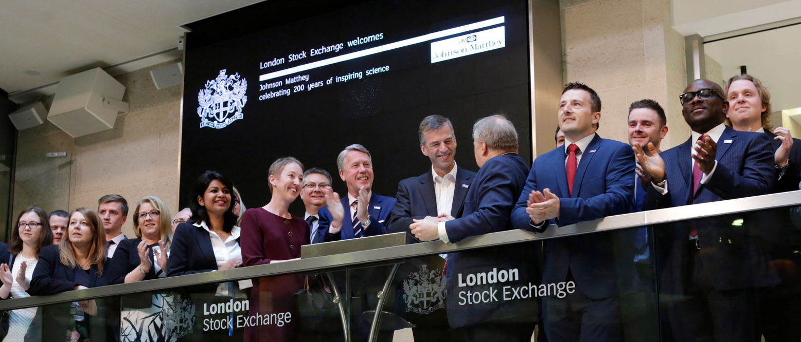 JM opened the London Stock exchange to celebrate its 200th Anniversary
