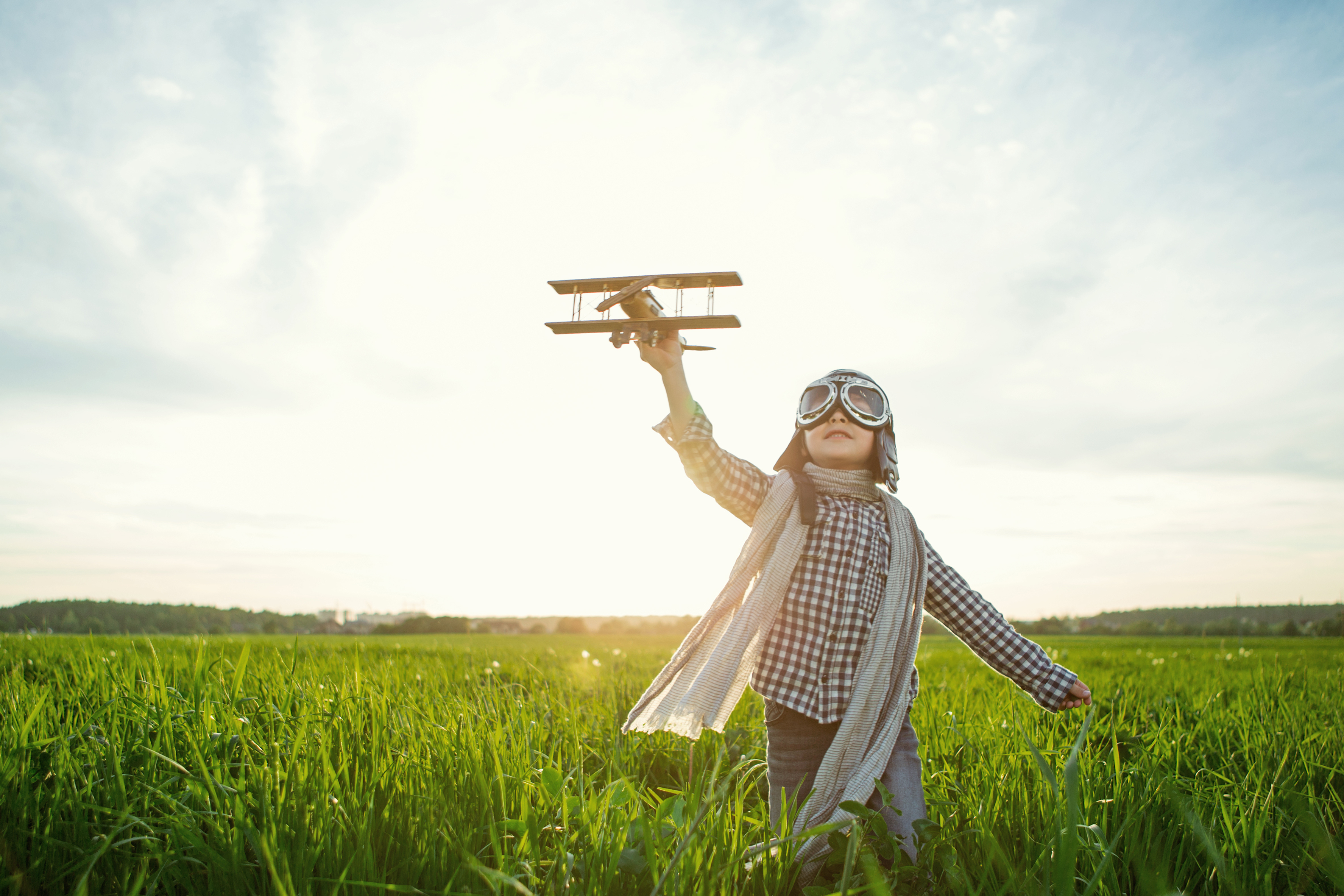 Boy with plane image